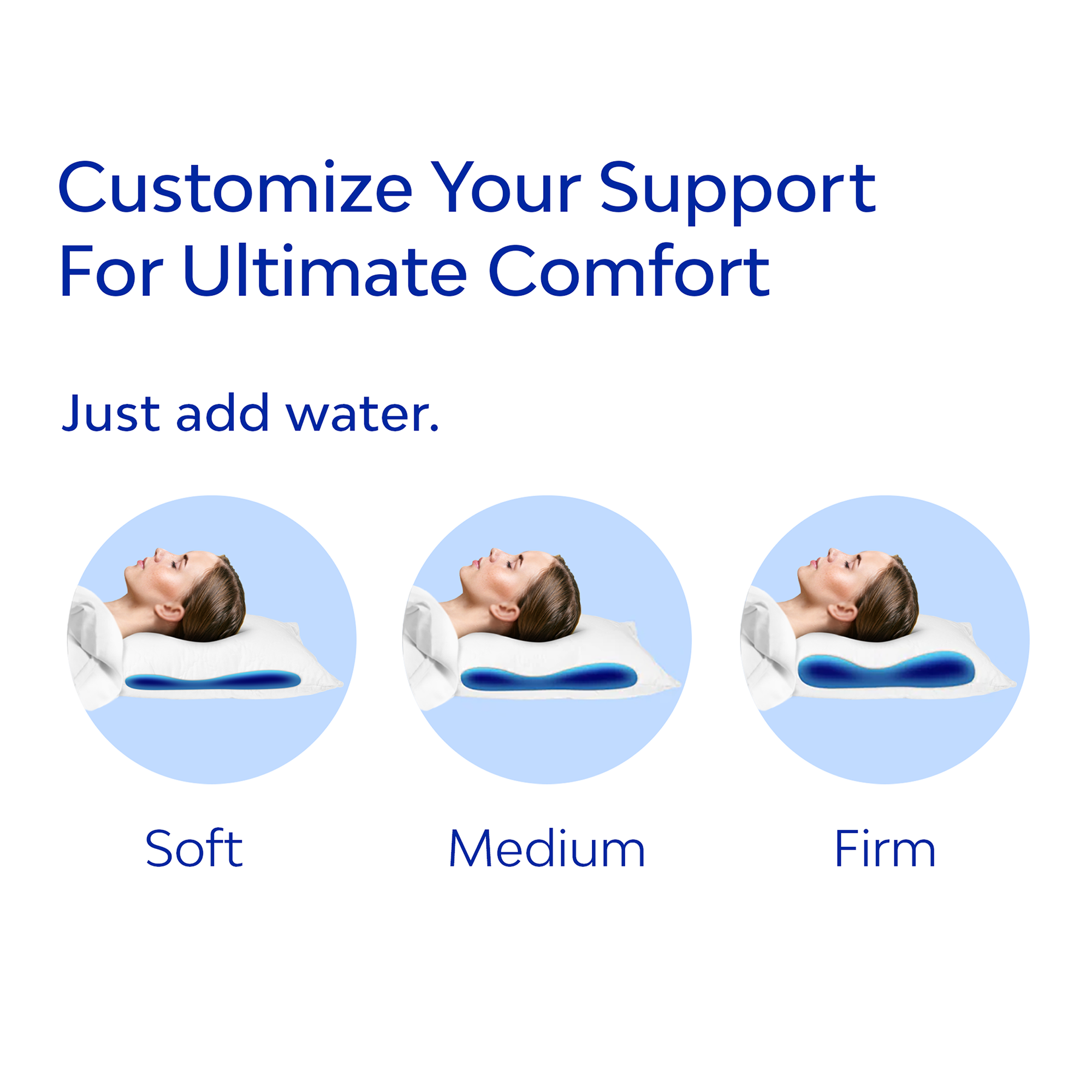 The Water Pillow by MediFlow Original Memory Foam Diamond Athletic