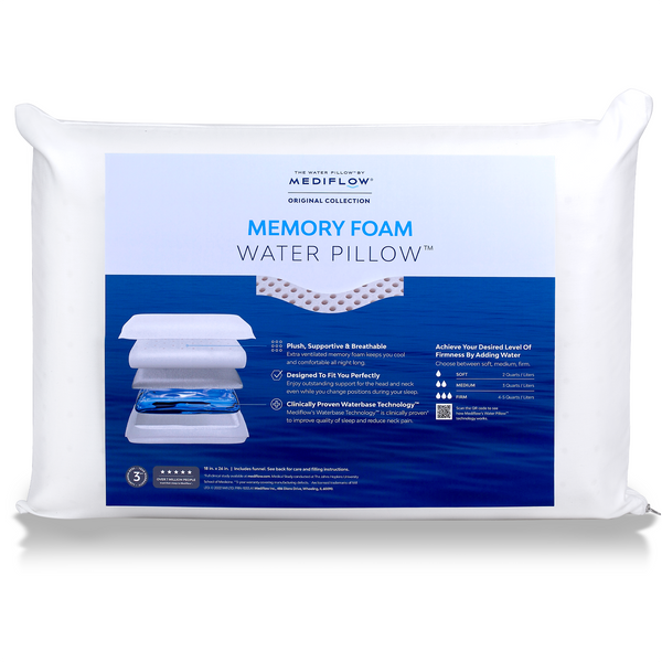 The Water Pillow by MediFlow - Original Memory Foam