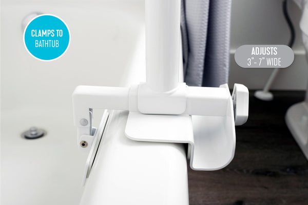 Stander Bathtub Security Pole with Curve Grab Bar