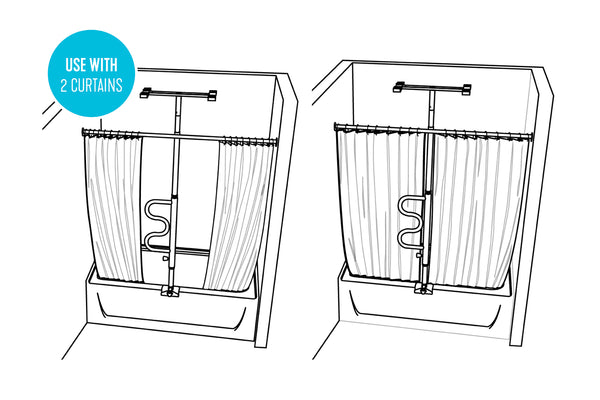 Stander Bathtub Security Pole with Curve Grab Bar