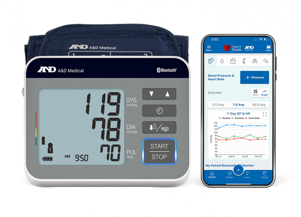 A&D Medical Precision Check Pro Bluetooth Blood Pressure Monitor