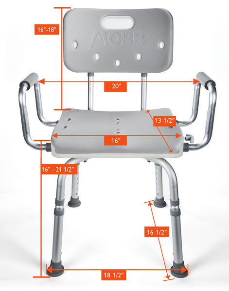 Mobb Swivel Shower Chair 3.0 with Back and Arms