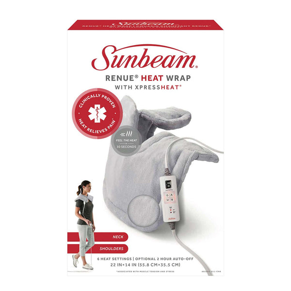 Sunbeam Renue Heating Pad Neck & Shoulder Contour Diamond Athletic