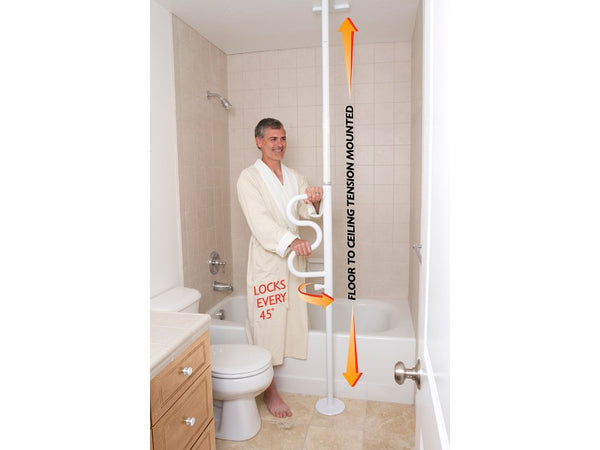 Stander Security Pole & Curve Grab Bar