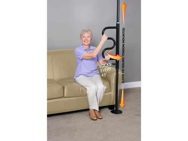 Stander Security Pole & Curve Grab Bar