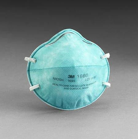 3M Health Care Particulate Respirator N95 & Surgical #1860 Mask