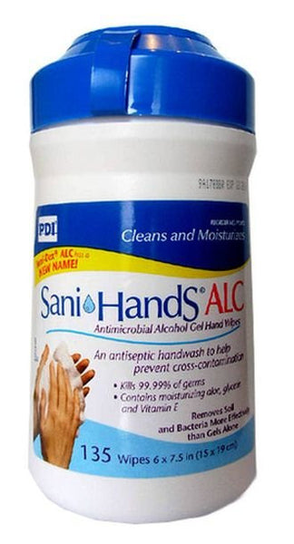Sani-Hands ALC Antimicrobial Wipes - 135/Cannister