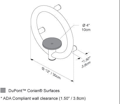 Invisia Soap Dish with Integrated Support Rail