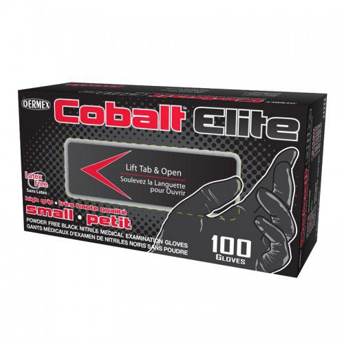 Cobalt Elite Black Nitrile Gloves - Powder-Free