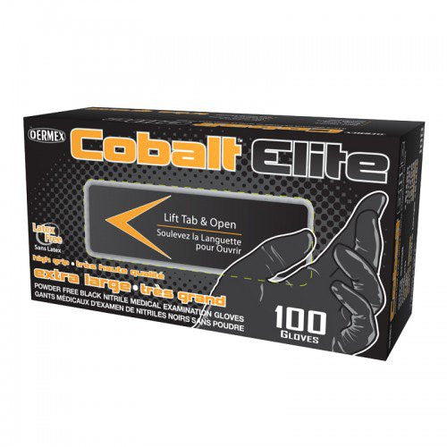 Cobalt Elite Black Nitrile Gloves - Powder-Free