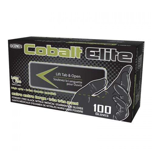 Cobalt Elite Black Nitrile Gloves - Powder-Free
