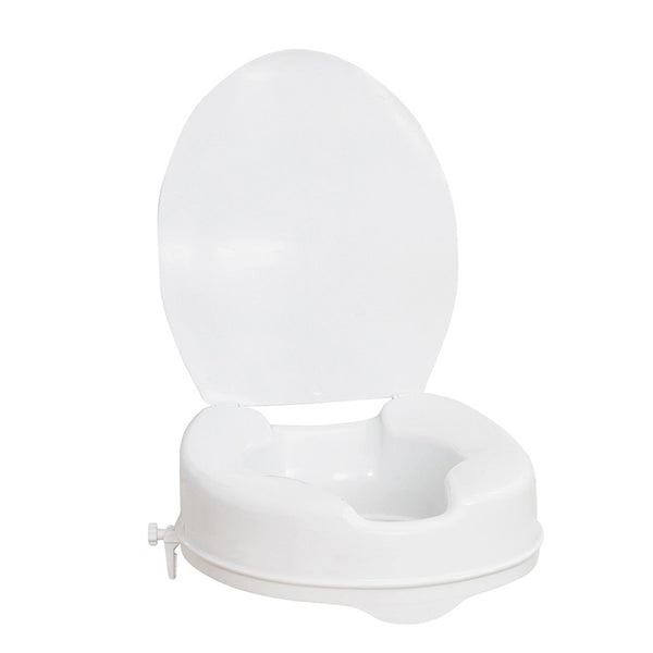 4" Raised Toilet Seat Aquasense Elongated with Lid