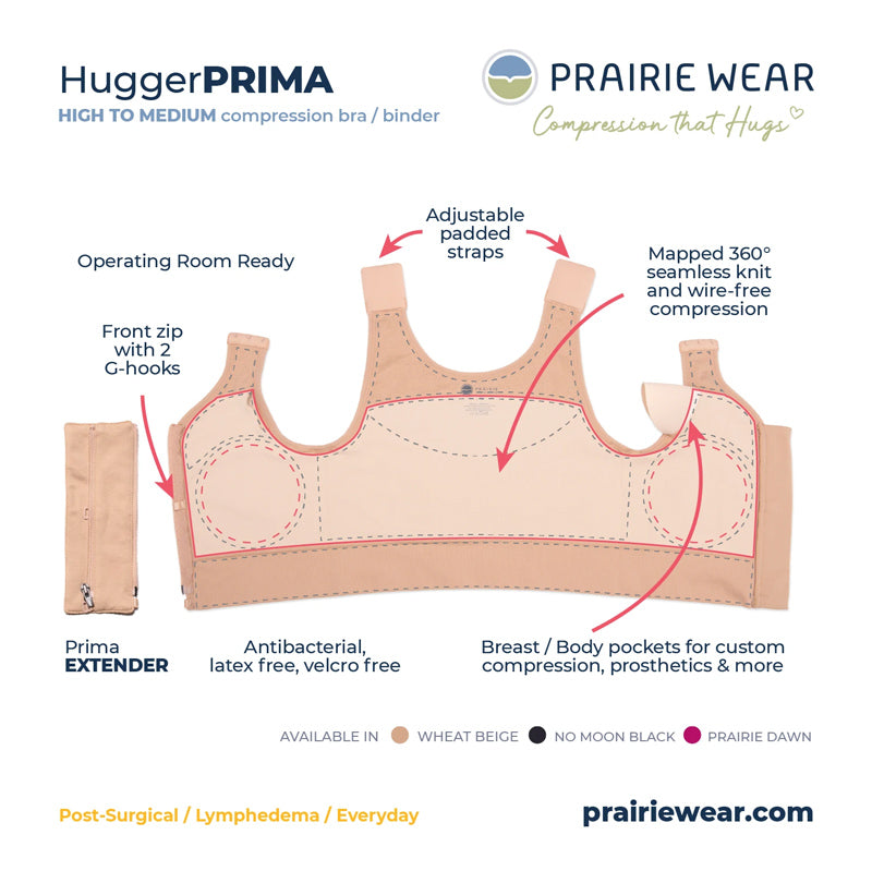 Prairie Wear Hugger PRIMA Truncal Compression Garment - Diamond