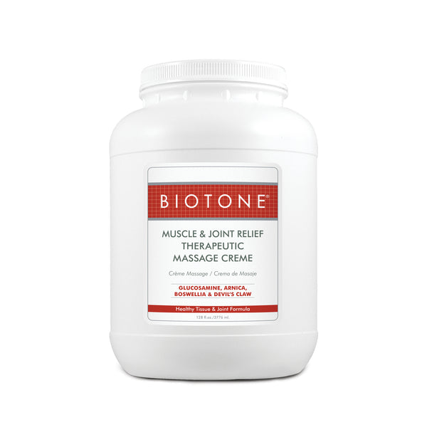 BIOTONE® Muscle & Joint Relief Massage Cream - 1 Gallon