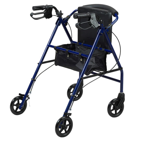 PCP Rollator Walker with Curved Backrest