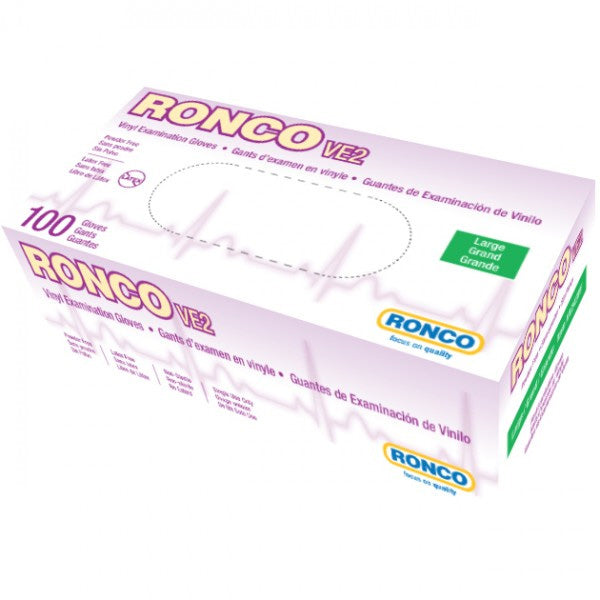 RONCO VE2 Powder-Free Vinyl Exam Glove