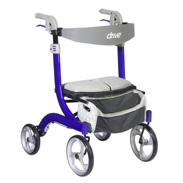 Drive Nitro DLX 4 Wheeled Rollator with Firm Seat