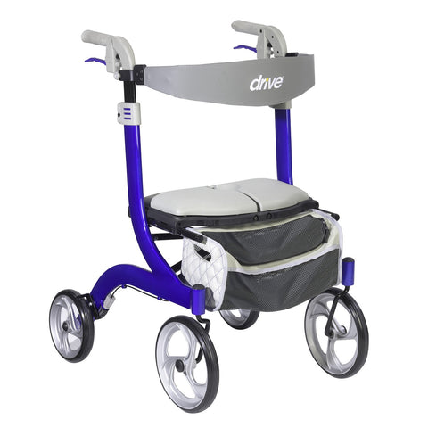 Drive Nitro DLX 4 Wheeled Rollator with Firm Seat
