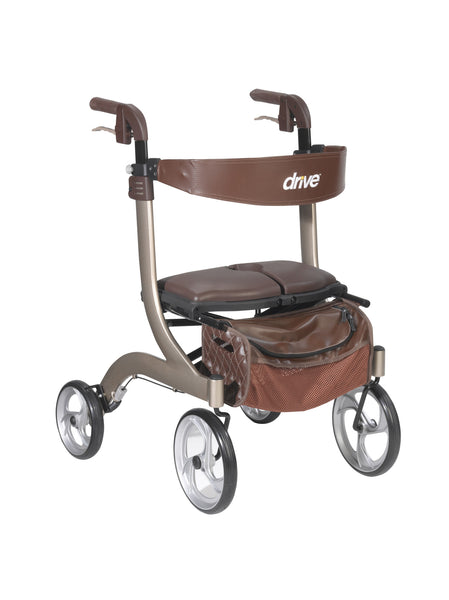 Drive Nitro DLX 4 Wheeled Rollator with Firm Seat