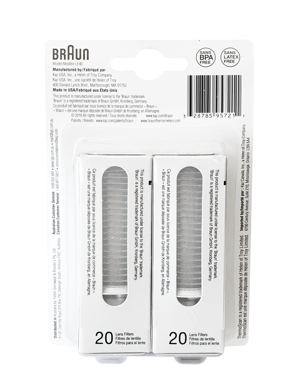 Braun LF40 ThermoScan Lens Filters, Pack of 40