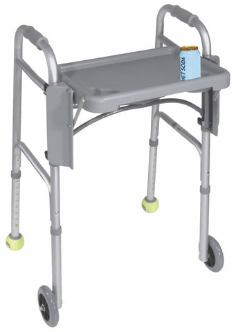 Drive Walker Tray with Cup Holders - Flip Down