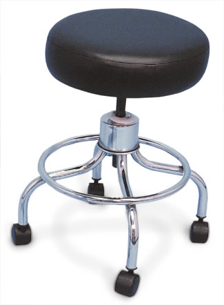 Manual Revolving Therapy Stool with Plastic Casters