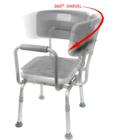 Mobb Swivel Shower Chair 3.0 with Back and Arms