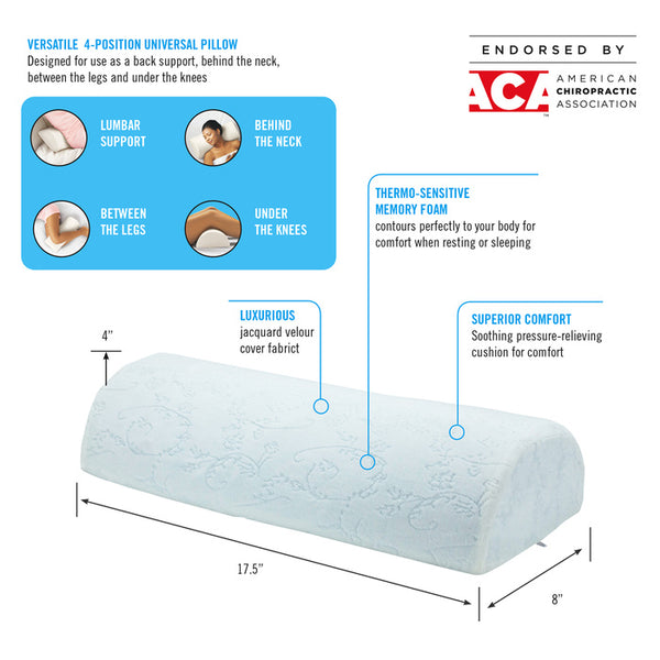 Obus Diamond Obus Forme Memory Foam 4-Position Pillow - Diamond Athletic