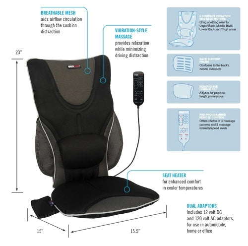 Obus Forme® Driver's Seat with Adjustable Lumbar Heat & Massage