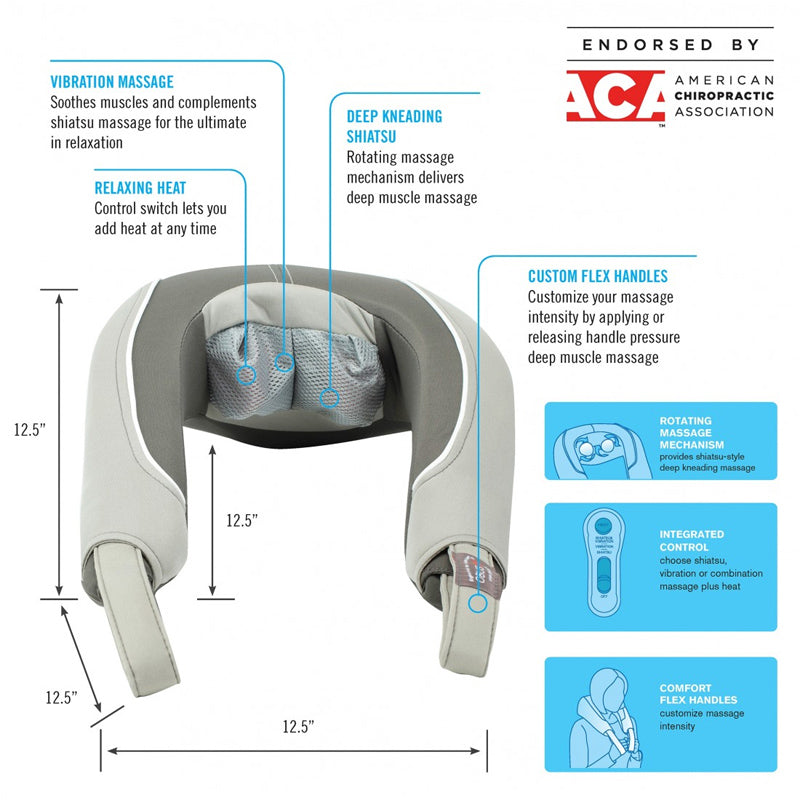 Obus Forme Shiatsu & Vibration Neck Massager with Heat - Diamond Athletic Obus Forme Shiatsu & Vibration Neck Massager with Heat - Diamond Athletic