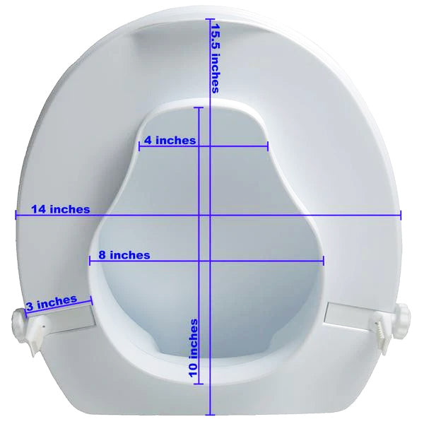 PCP 4" Raised Toilet Seat with Lid