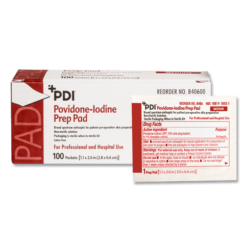 Povidon-Iodine Prep Pads