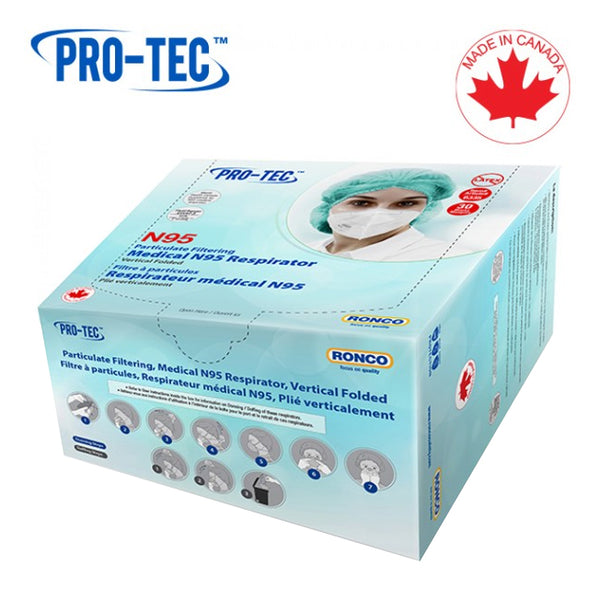 RONCO Pro-Tec™ Particulate Filtering Medical N95 Respirator - Vertical Folded